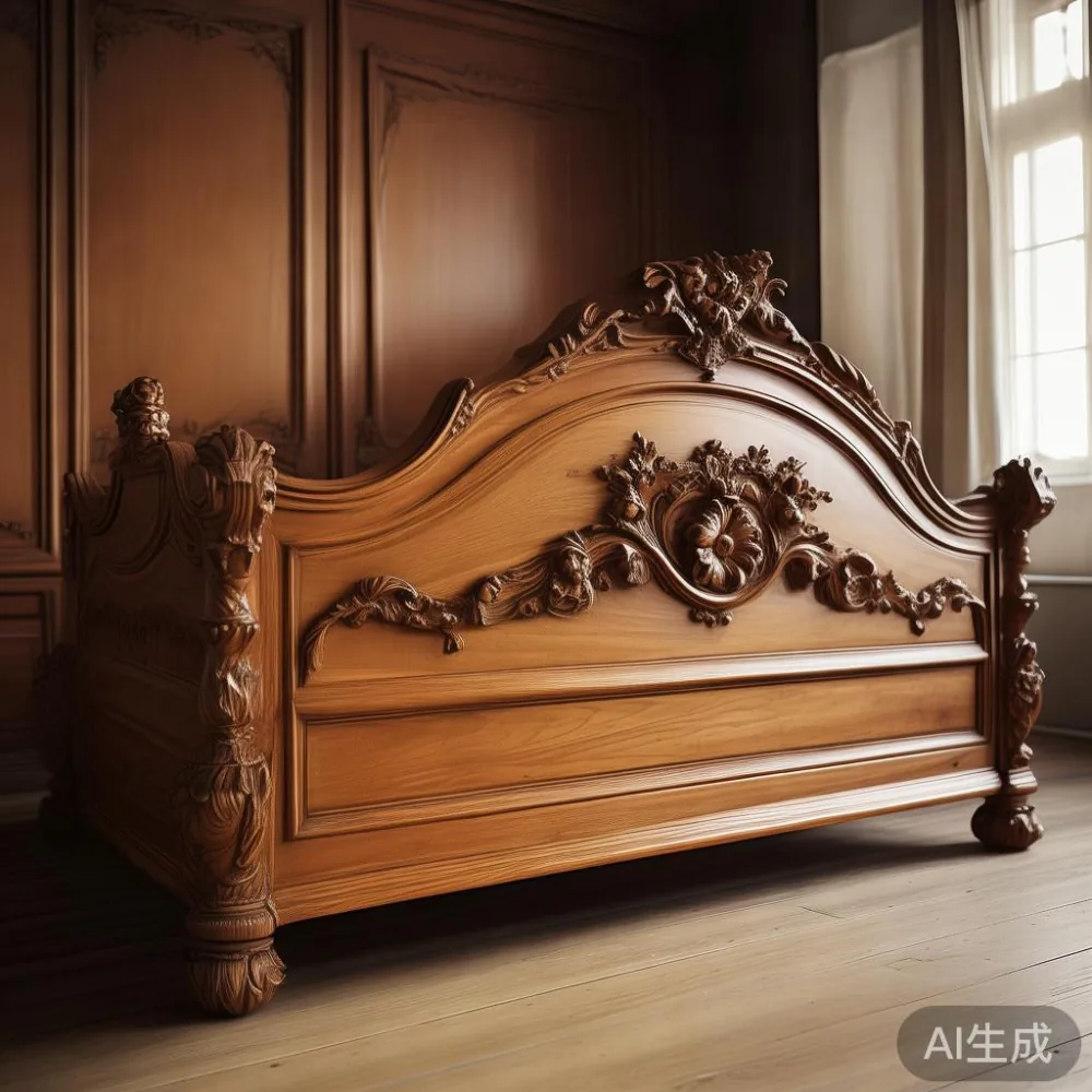 트리플 레이어드 프렌치 럭셔리 침대 프레임