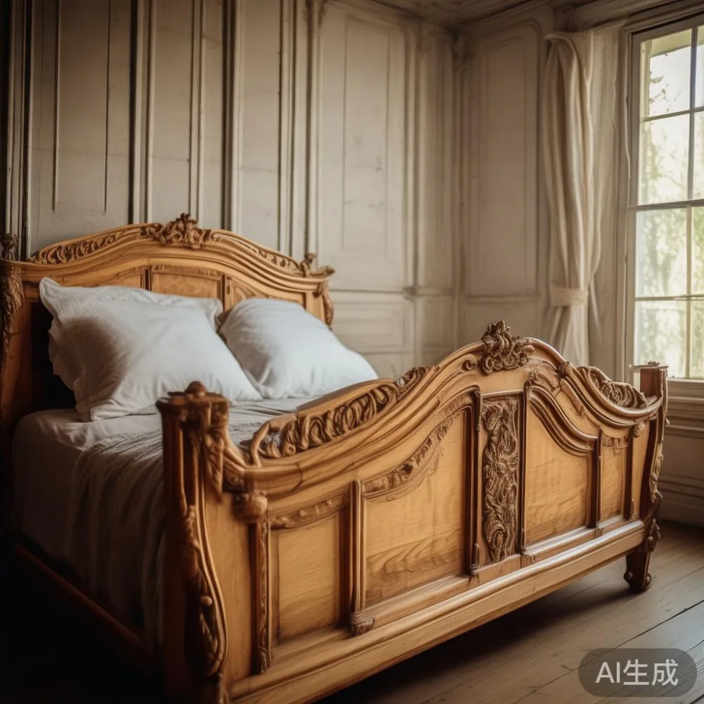 프렌치 럭셔리 침대 프레임 사진