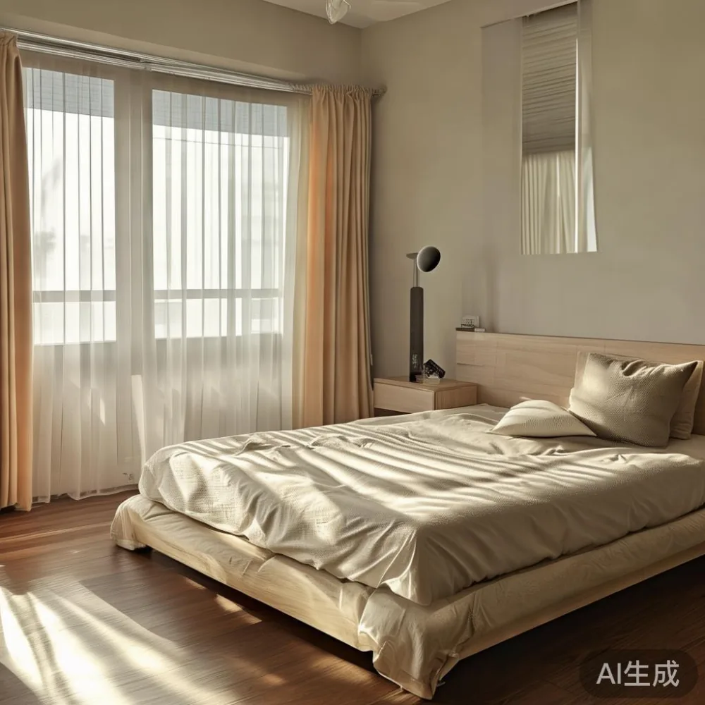 서울 HDB 거실용 침대 프레임 크기 완벽 선택 가이드 — in a sunlit Singapore HDB living room, morning l