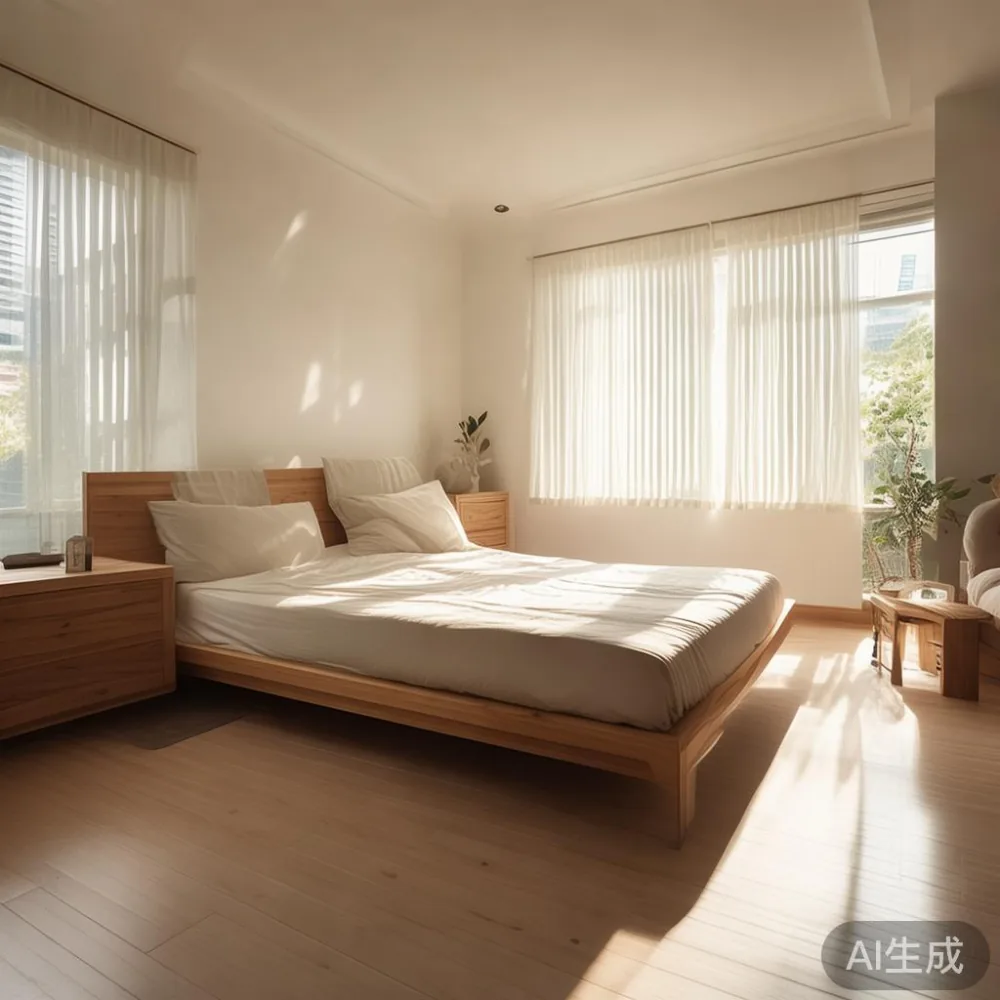 싱가포르 HDB 거실 사이즈 가이드: 원목 침대 프레임 kr 기준, 한국 가구로 어떻게 맞출까 — in a sunlit Singapore HDB living room, morning l