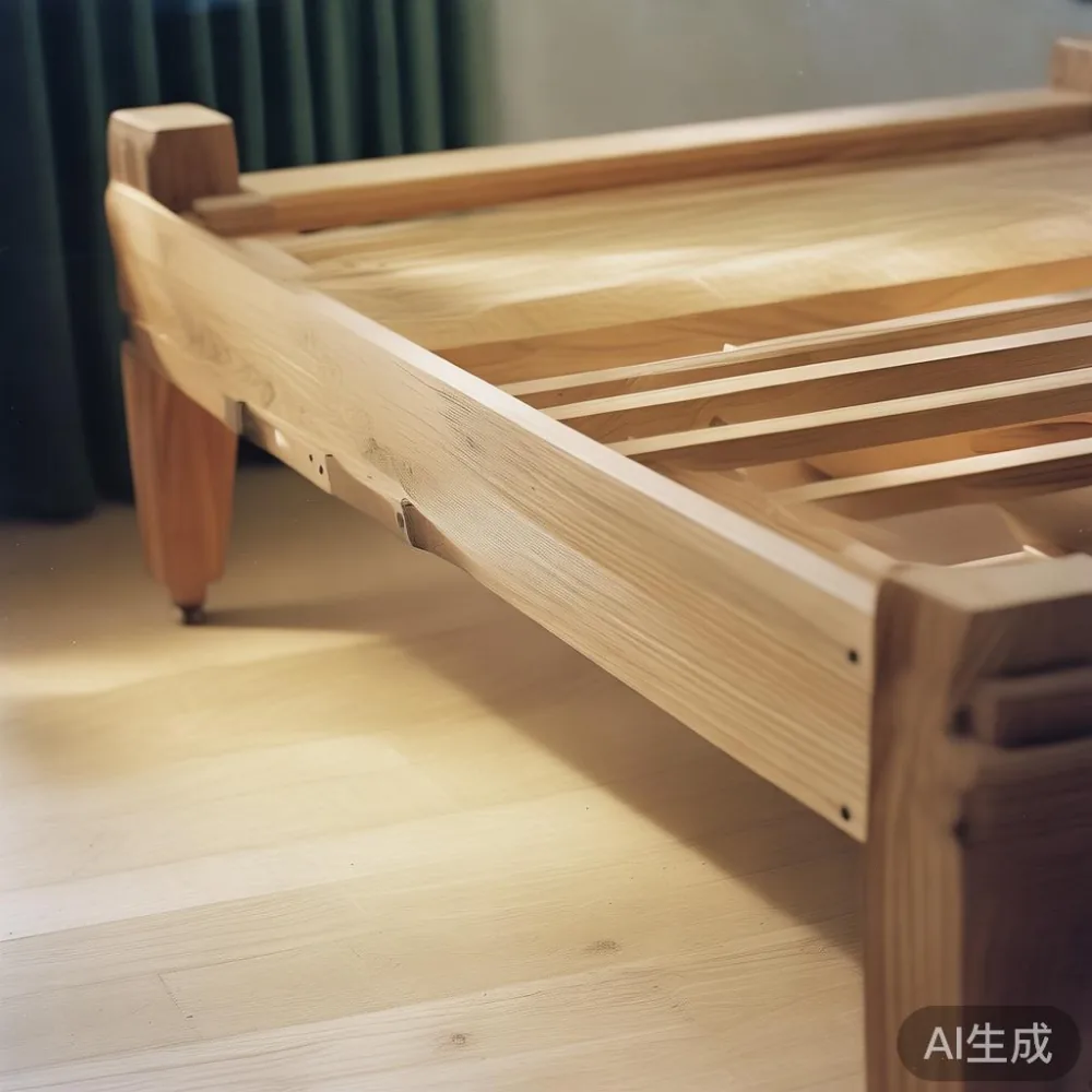 침대 프레임 보증서, 이렇게 읽으면 안 당합니다 — detail of the base and leg construction on a bed